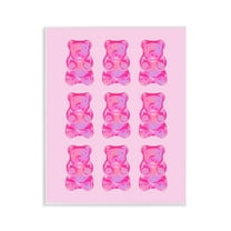 Stupell Industries Pink Candy Bears Food & Beverage Painting Unframed Art Print Wall Art, 11 x 14