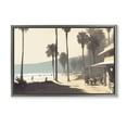 thumbnail image 1 of Stupell Industries Coastal Pink Canopy Beach Scene Gray Floating Frame Canvas Art, 25 x 17, by Noah Bay, 1 of 8