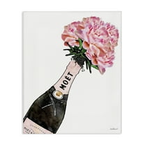 Stupell Industries Pink Champagne Bouquet Botanical & Floral Painting Gallery Wrapped Canvas Art Print Wall Art, 16 x 20