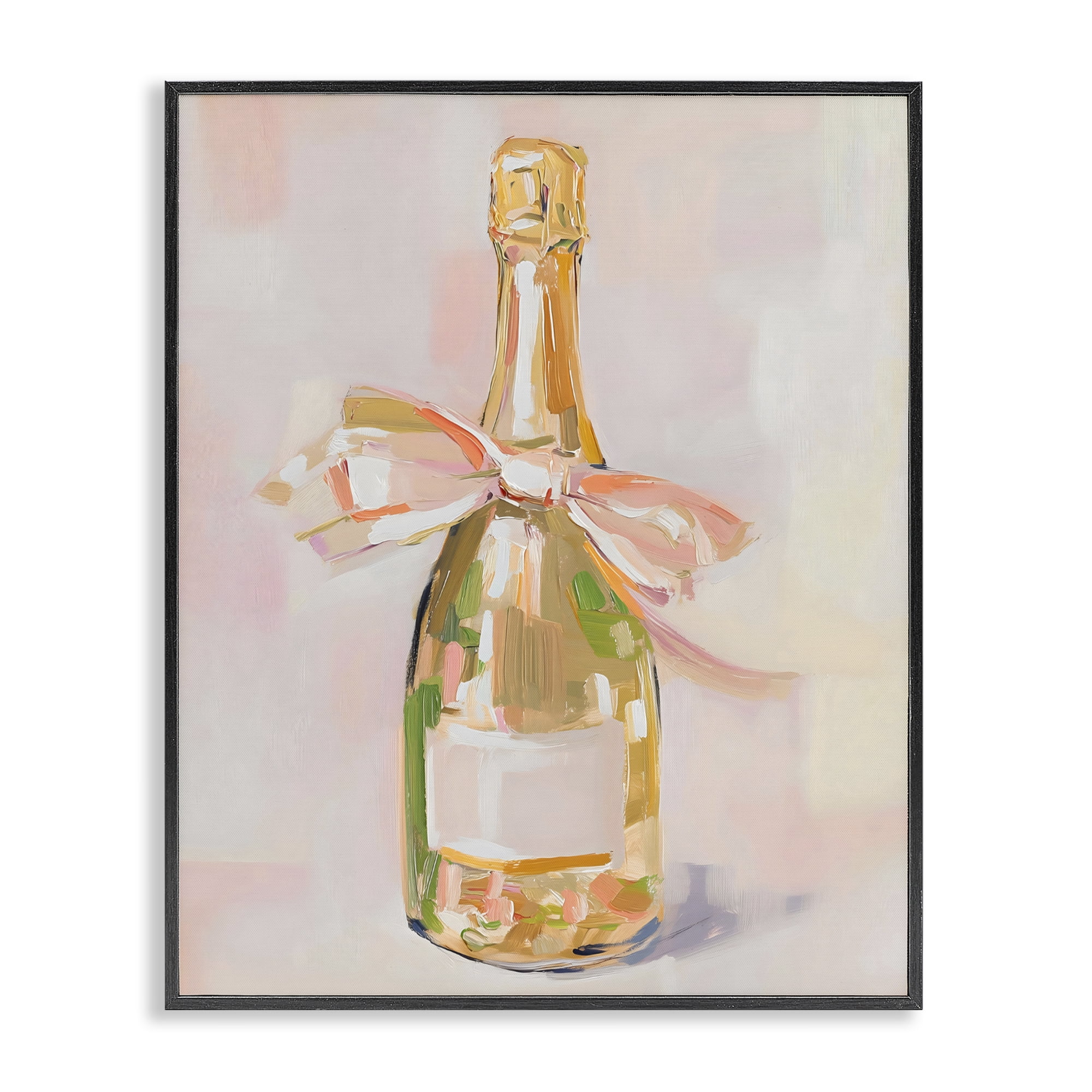 Stupell Industries Pink Champagne Celebration Black Framed Giclee Art, design by The Prints Vibe