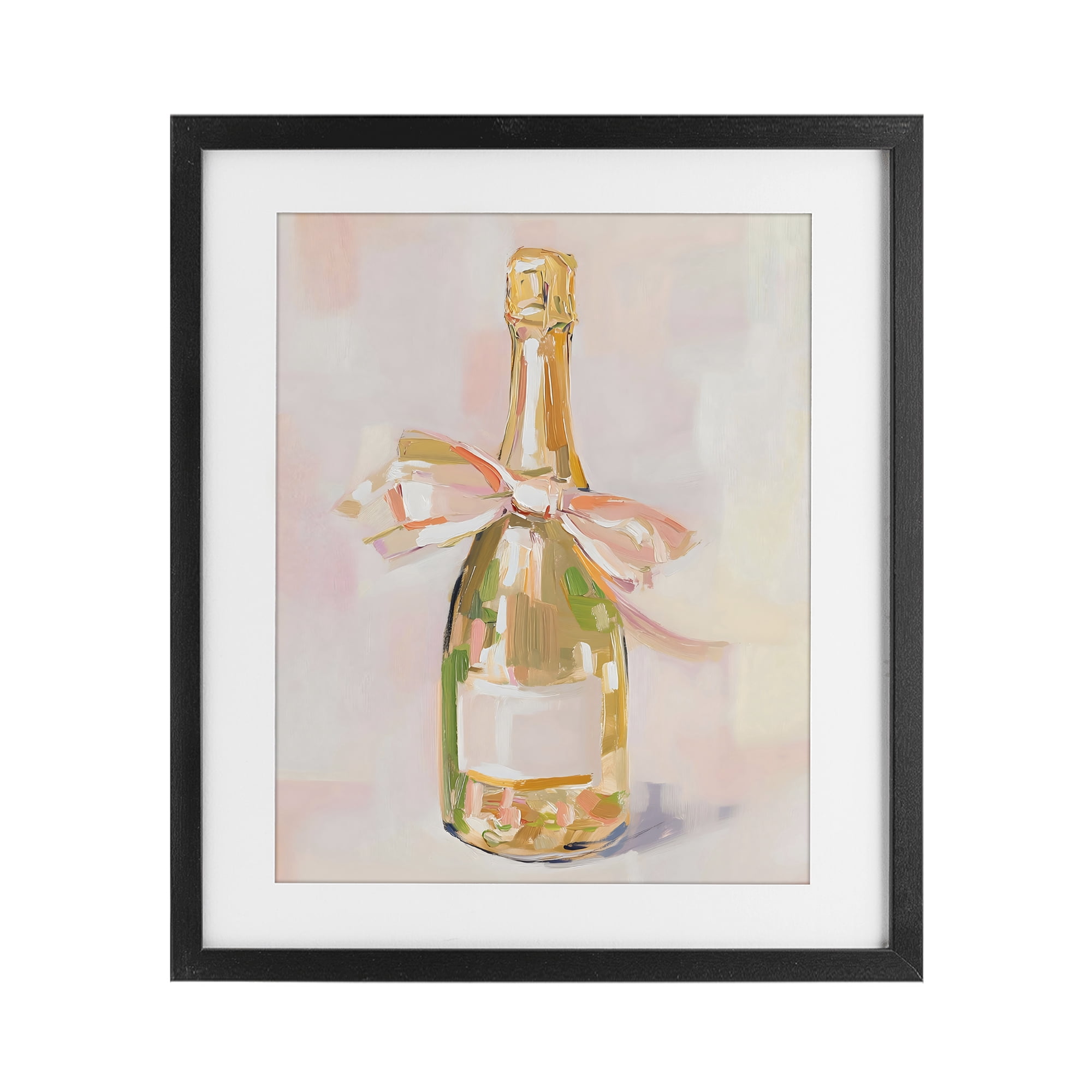 Stupell Industries Pink Champagne Celebration Black Framed Print Under Glass, design by The Prints Vibe