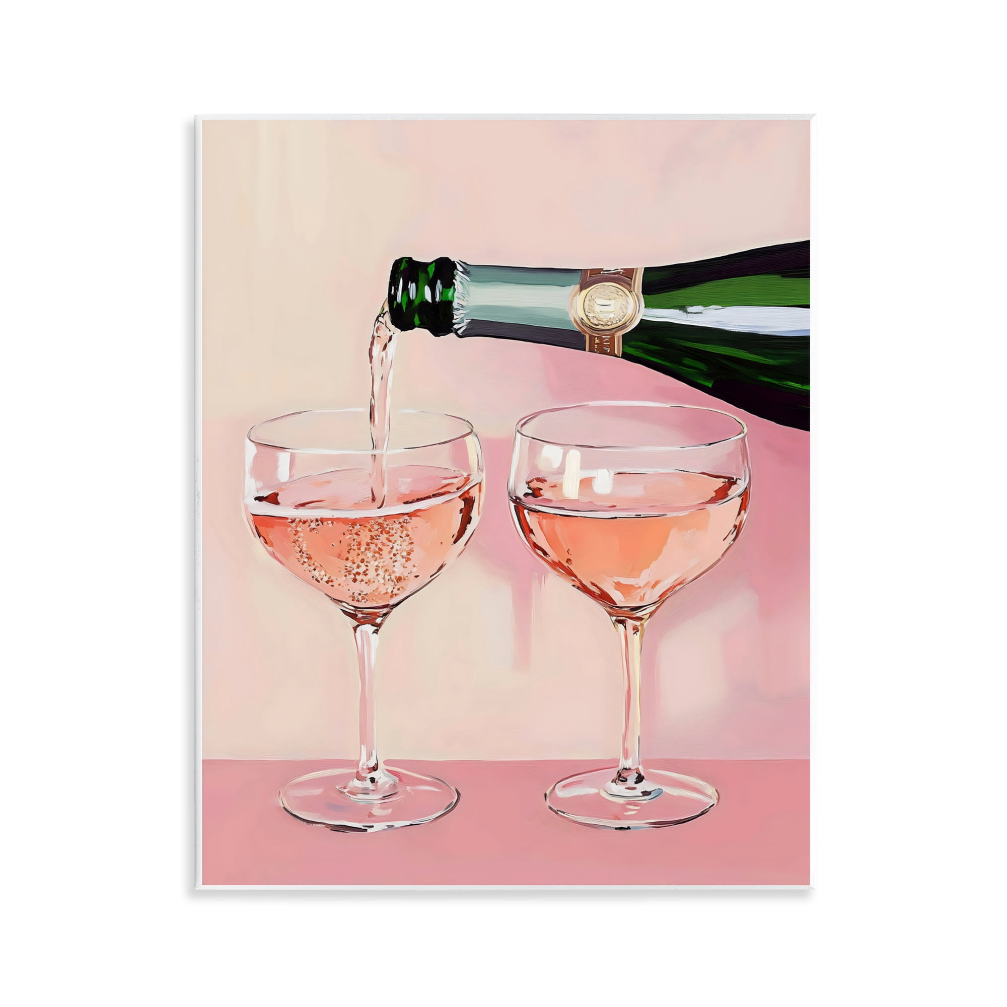 Stupell Industries Pink Champagne Toast for Two Wall Plaque Art, design by The Prints Vibe