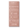 thumbnail image 1 of Stupell Industries Pink Chic Family Rules Typography Painting Gallery Wrapped Canvas Art Print Wall Art, 10 x 24, 1 of 8