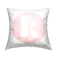 thumbnail image 1 of Stupell Industries Pink Circle Letter K Square Decorative Printed Throw Pillow, 18 x 18, 1 of 4