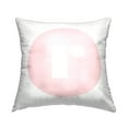 thumbnail image 1 of Stupell Industries Pink Circle Letter R Square Decorative Printed Throw Pillow, 18 x 18, 1 of 4