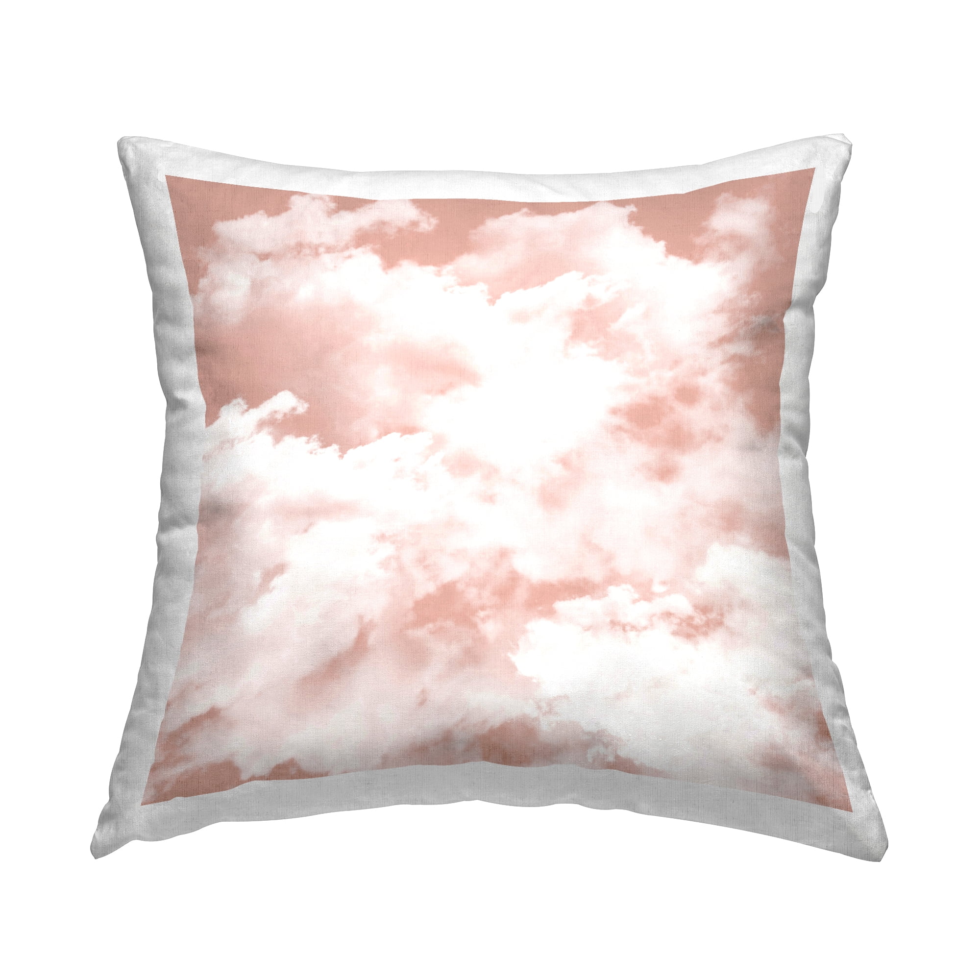 Stupell Industries Pink Clouds in Sky Square Decorative Printed Throw Pillow, 18 x 18