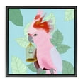 thumbnail image 1 of Stupell Industries Pink Cockatoo with Leaves Animals Painting Black Floater Framed Canvas Art Print Wall Art, 18 x 18, 1 of 10