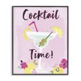 thumbnail image 1 of Stupell Industries Pink Cocktail Time Food & Beverage Painting Black Framed Art Print Wall Art, 16 x 20, 1 of 2