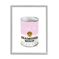 thumbnail image 1 of Stupell Industries Pink Condensed Soup Can Diamond Pop Fashion Glam, 11 x 14, Design by Amanda Greenwood, 1 of 5
