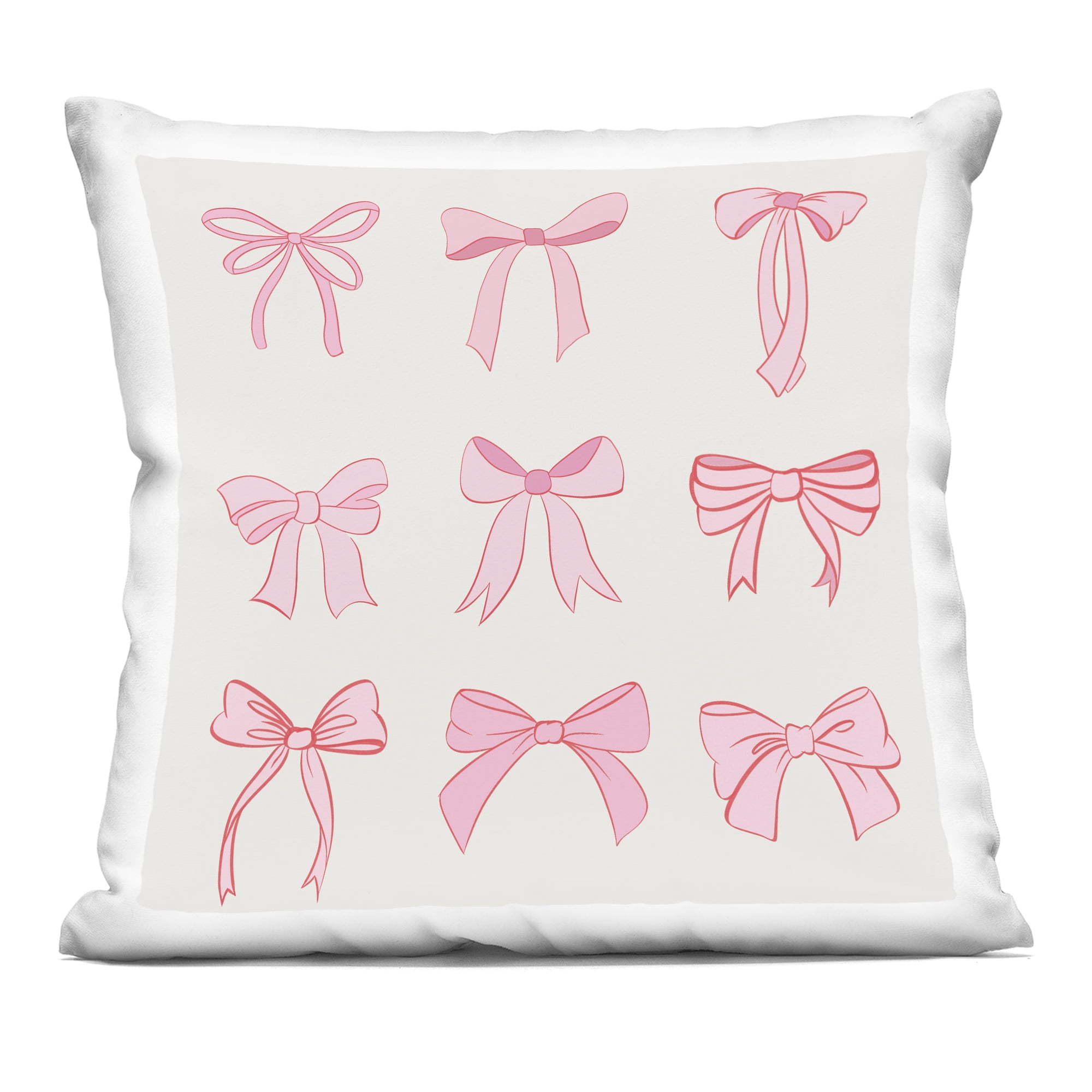 Stupell Industries Pink Coquette Bow Arrangement Decorative Printed Throw Pillow, design by Emily Navas