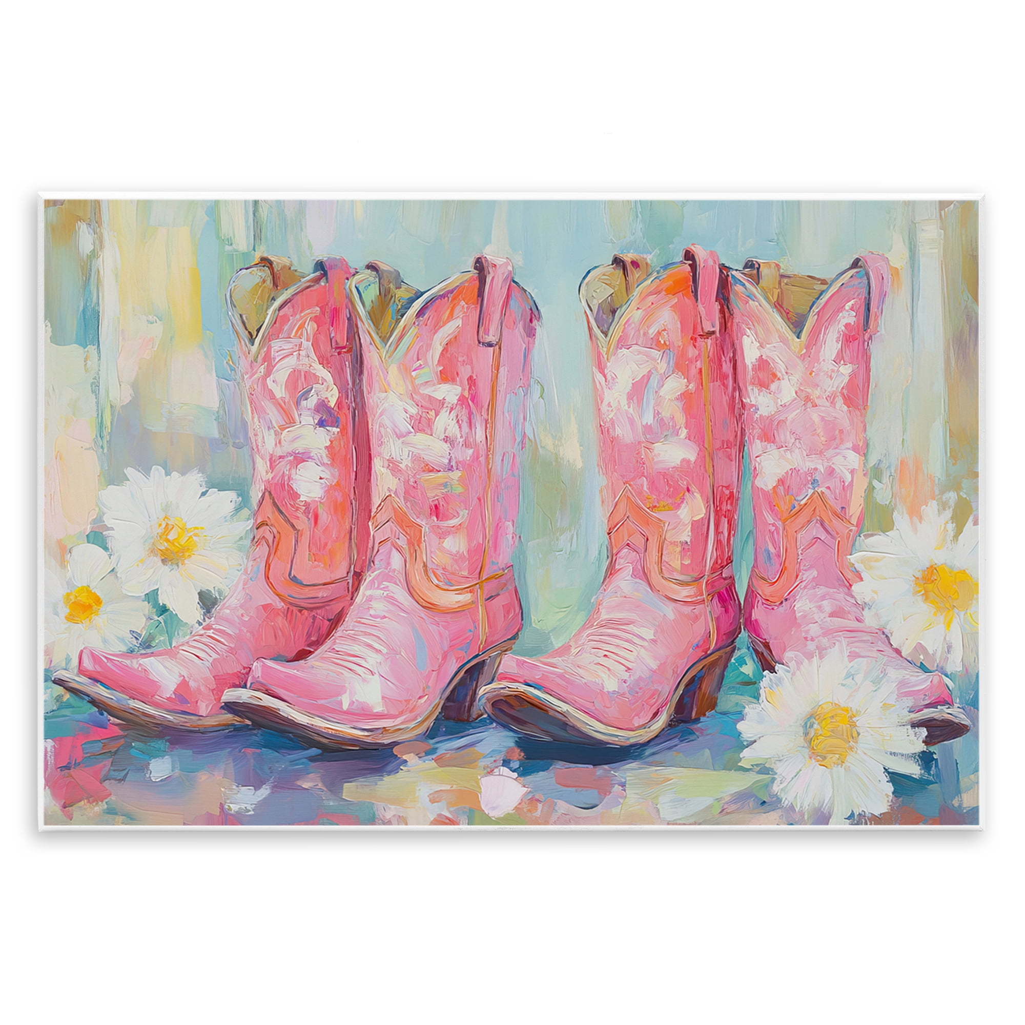 Stupell Industries Pink Cowgirl Boots Pairs Wall Plaque Art, design by Tina LeCour