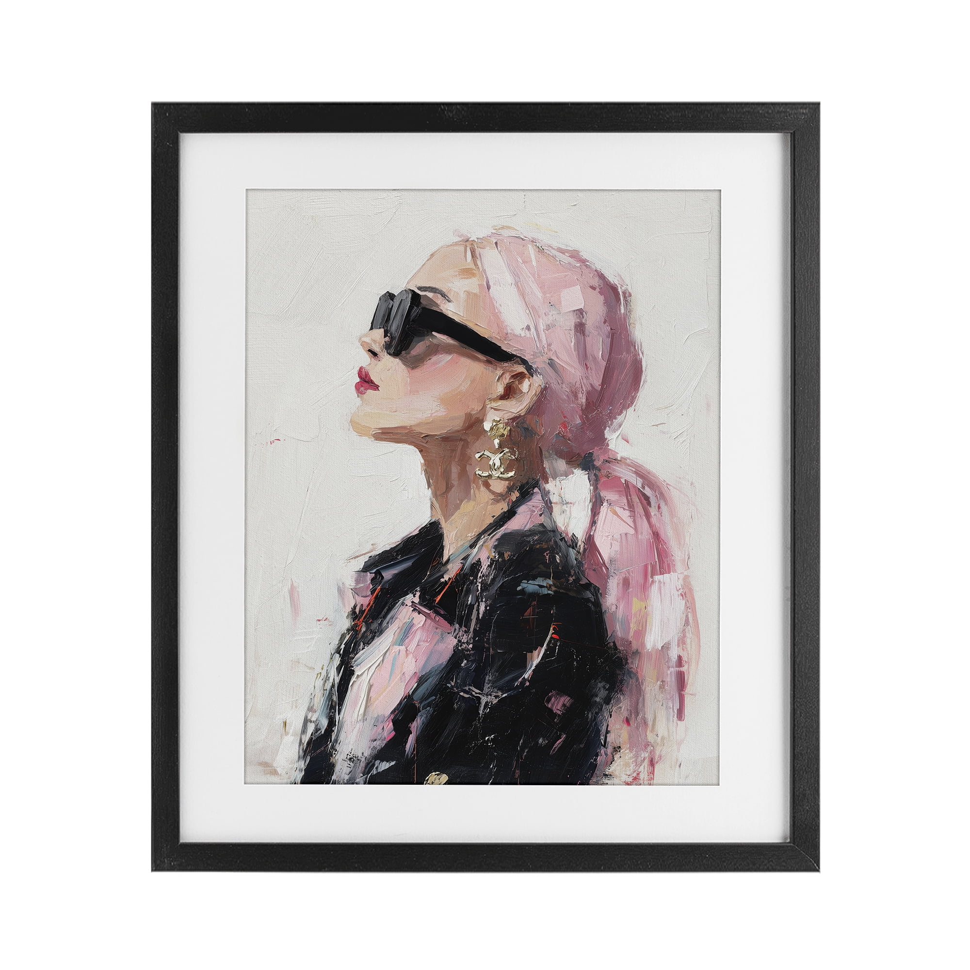 Stupell Industries Pink Daydream Impression Black Framed Print Under Glass, design by Svetlana Aleynikova