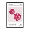 thumbnail image 1 of Stupell Industries Pink Dice Pair Fashion Painting Black Framed Art Print Wall Art, 12 x 18, 1 of 8