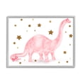 thumbnail image 1 of Stupell Industries Pink Dinosaur Gold Stars Kids Design, 24 x 30,Design by Daphne Polselli, 1 of 8