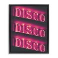 thumbnail image 1 of Stupell Industries Pink Disco Neon Lights Typography Painting Black Floater Framed Art Print Wall Art, 17 x 21, 1 of 10
