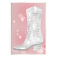 thumbnail image 1 of Stupell Industries Pink Disco Pattern Cowboy Boot Beauty & Fashion Painting Unframed Art Print Wall Art, 1 of 6