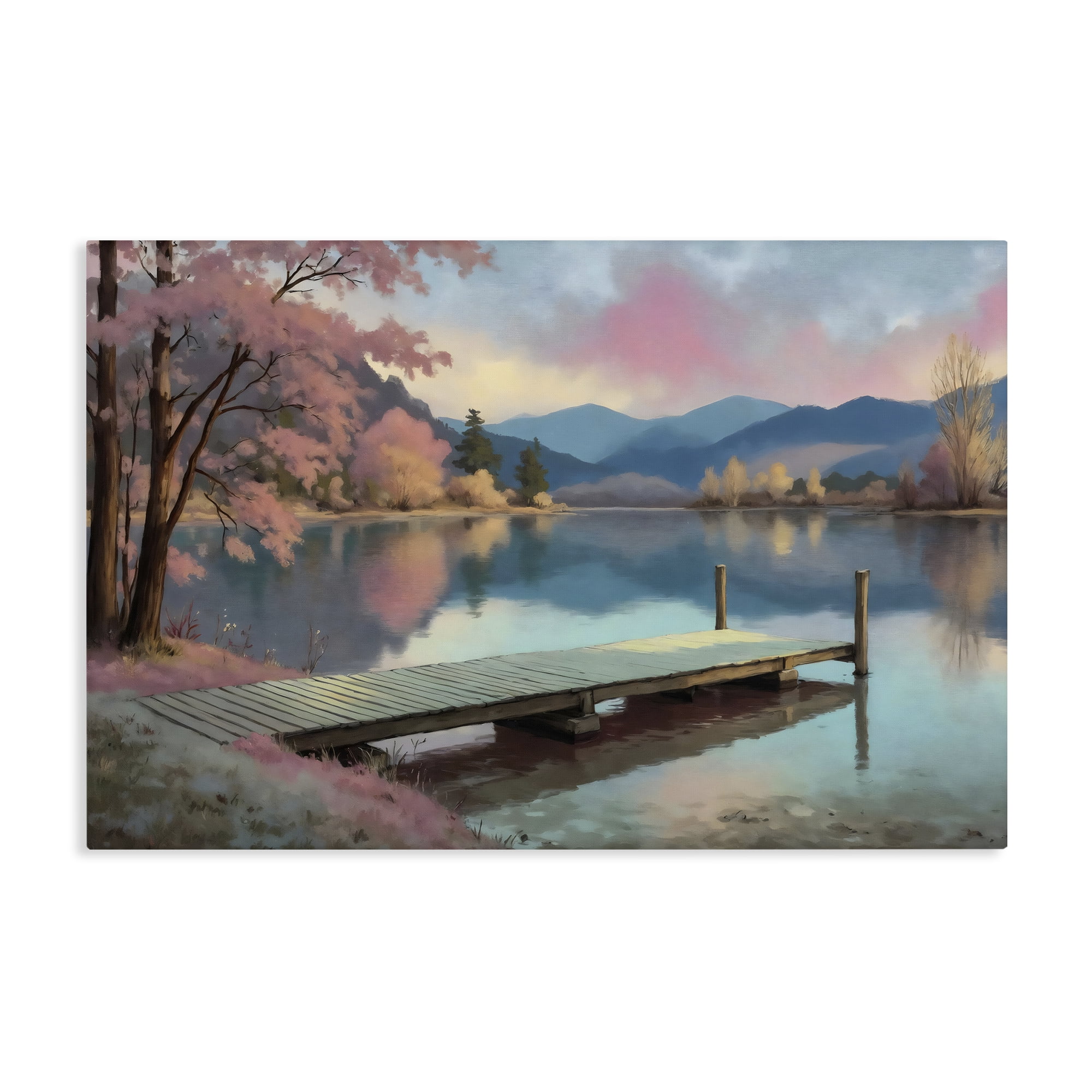 Stupell Industries Pink Dock at Sunset Canvas Wall Art, design by Creative Studio