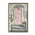 thumbnail image 1 of Stupell Industries Pink Door Welcome Town & City Painting Brown Floater Framed Art Print Wall Art, 21 x 31, 1 of 10