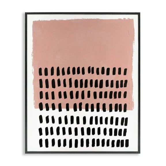 Stupell Industries Pink Dotted Pattern Abstract Painting Black Framed Art Print Wall Art, 11 x 14