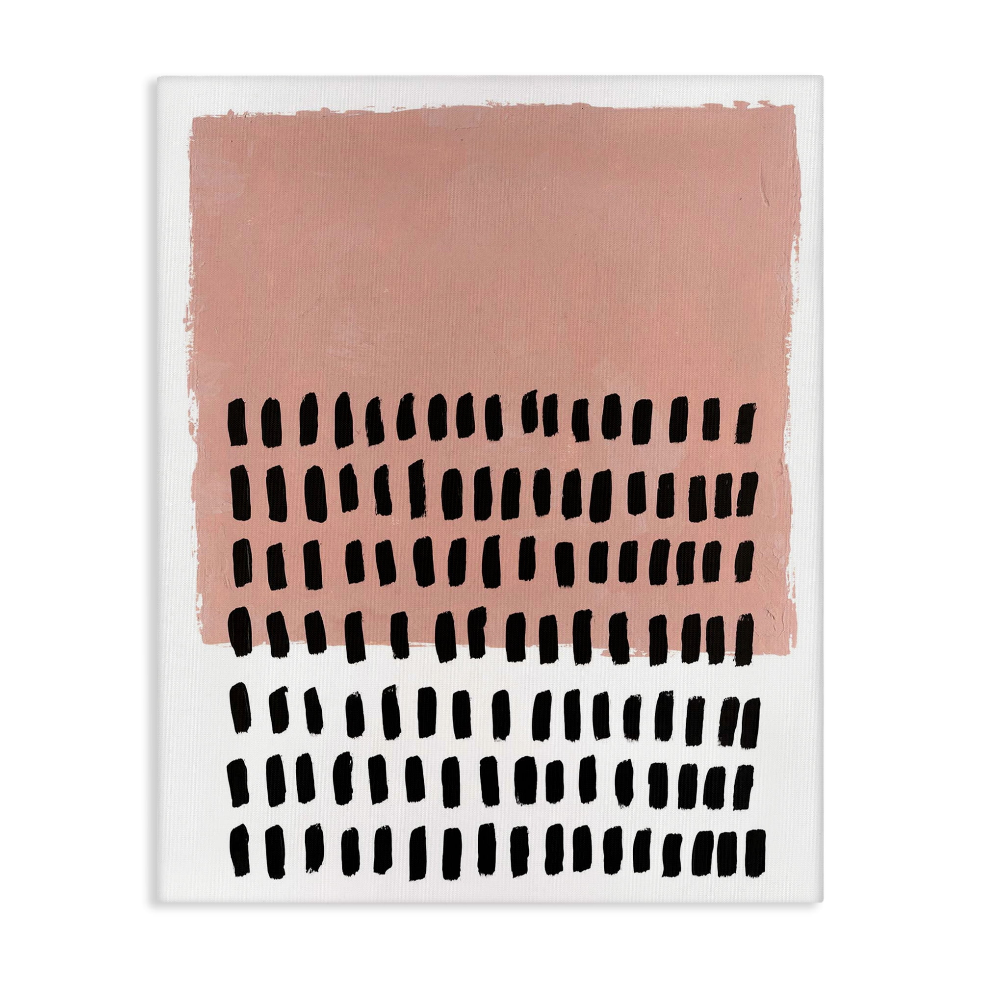 Stupell Industries Pink Dotted Pattern Abstract Painting Wrapped Canvas Art Print Wall Art, 36 x 48