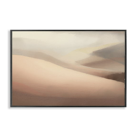 Stupell Industries Pink Dunes Abstraction Black Framed Giclee Art design by Norm Stelfox, 12 x 18