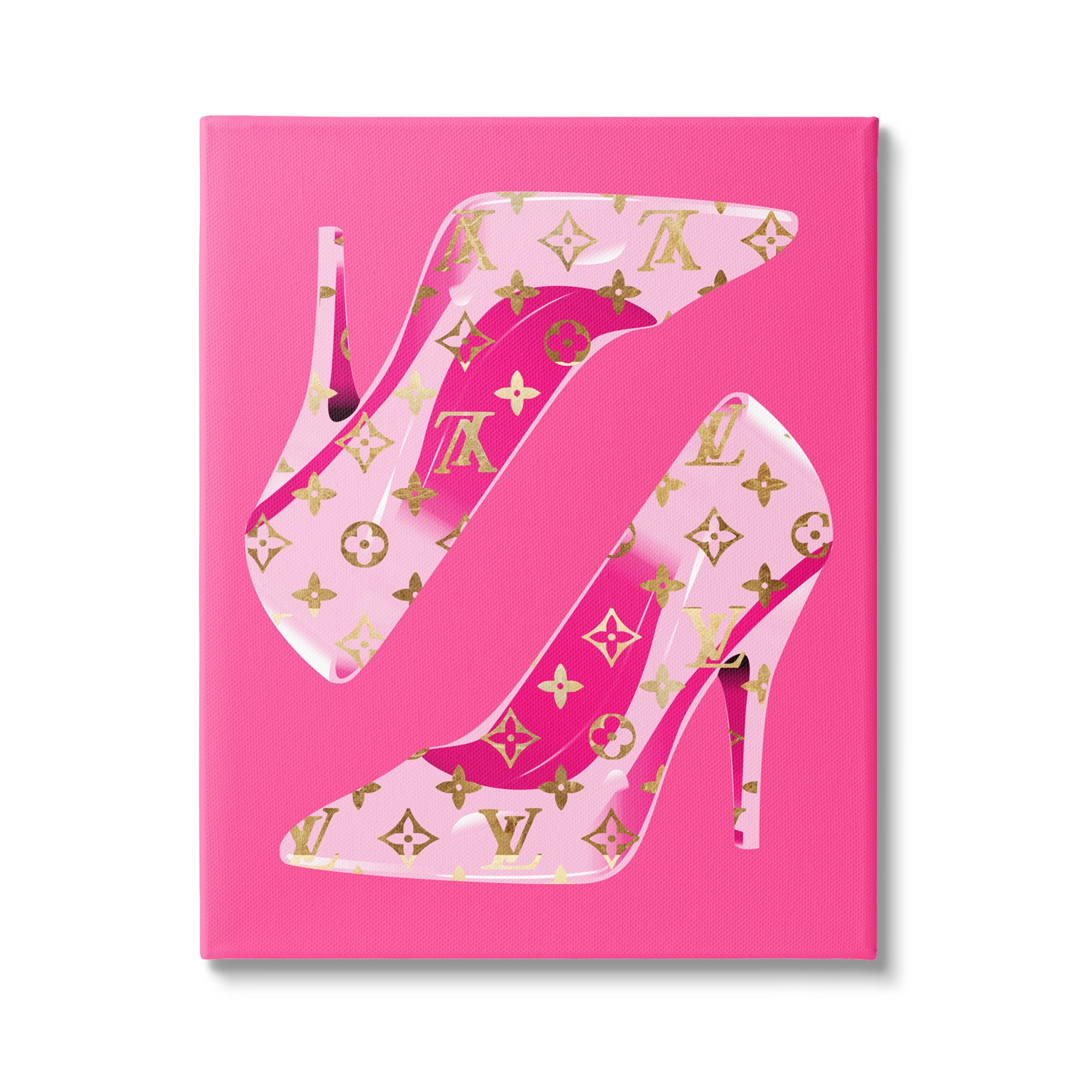 Pink and Gold High Heel Fashion Canvas Art, 16 x 20