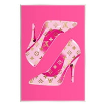 Stupell Industries Pink Fashion Heels Beauty & Fashion Painting Unframed Art Print Wall Art, 10 x 15