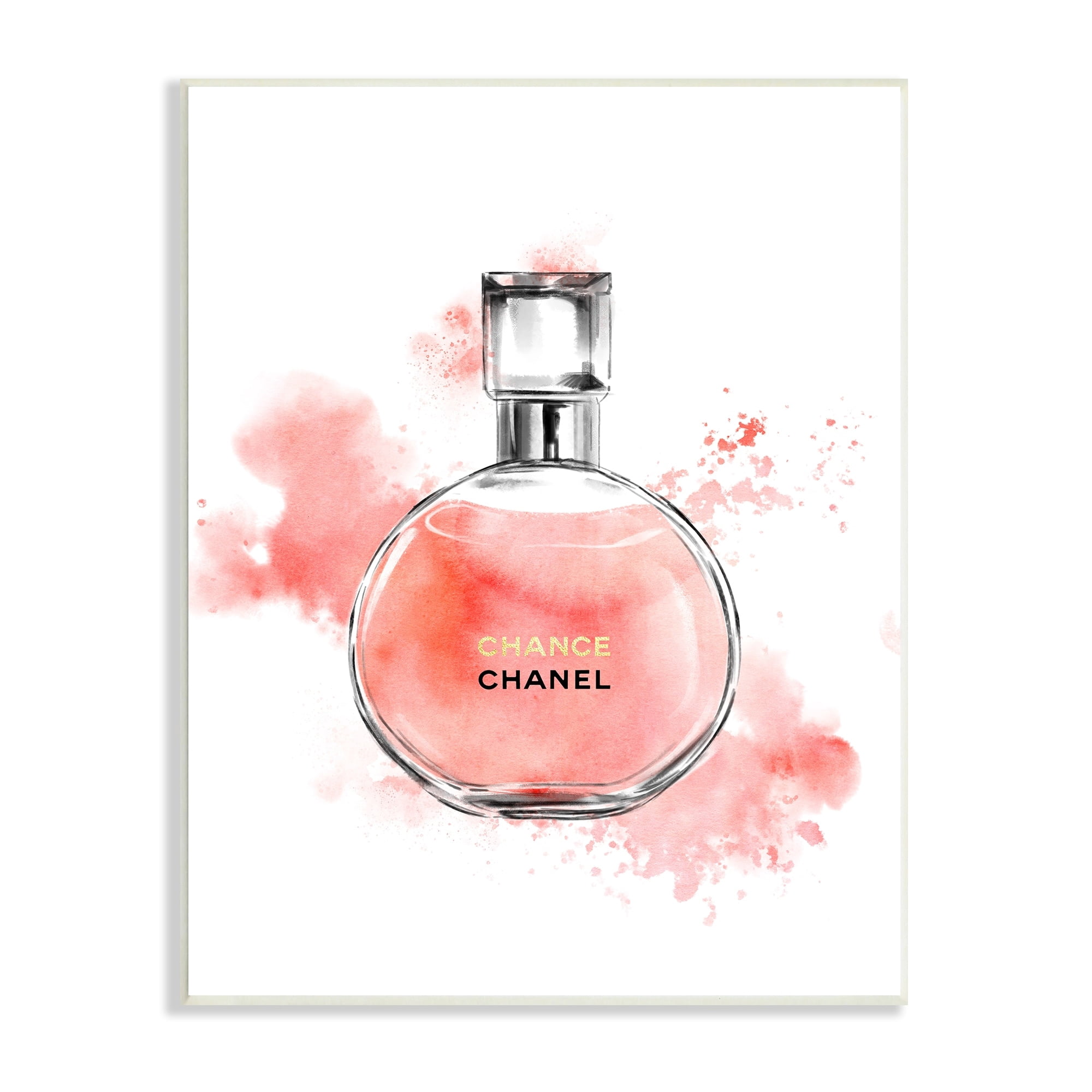 Stupell Industries Pink Fashion Watercolor Cosmetic Perfume Bottle Designer Glam, 10 x 15, Design by Ziwei Li