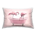 thumbnail image 1 of Stupell Industries Pink Flamingo Bath Decorative Printed Throw Pillow Design By Emma P, 14 x 20, 1 of 5