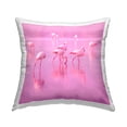 thumbnail image 1 of Stupell Industries Pink Flamingo Flock Grazing Square Decorative Printed Throw Pillow, 18 x 18, 1 of 6