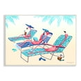 thumbnail image 1 of Stupell Industries Pink Flamingos Lounging Beach Chairs Tropical Scene Graphic Art Unframed Art Print Wall Art, Design by Amelie Legault, 1 of 6