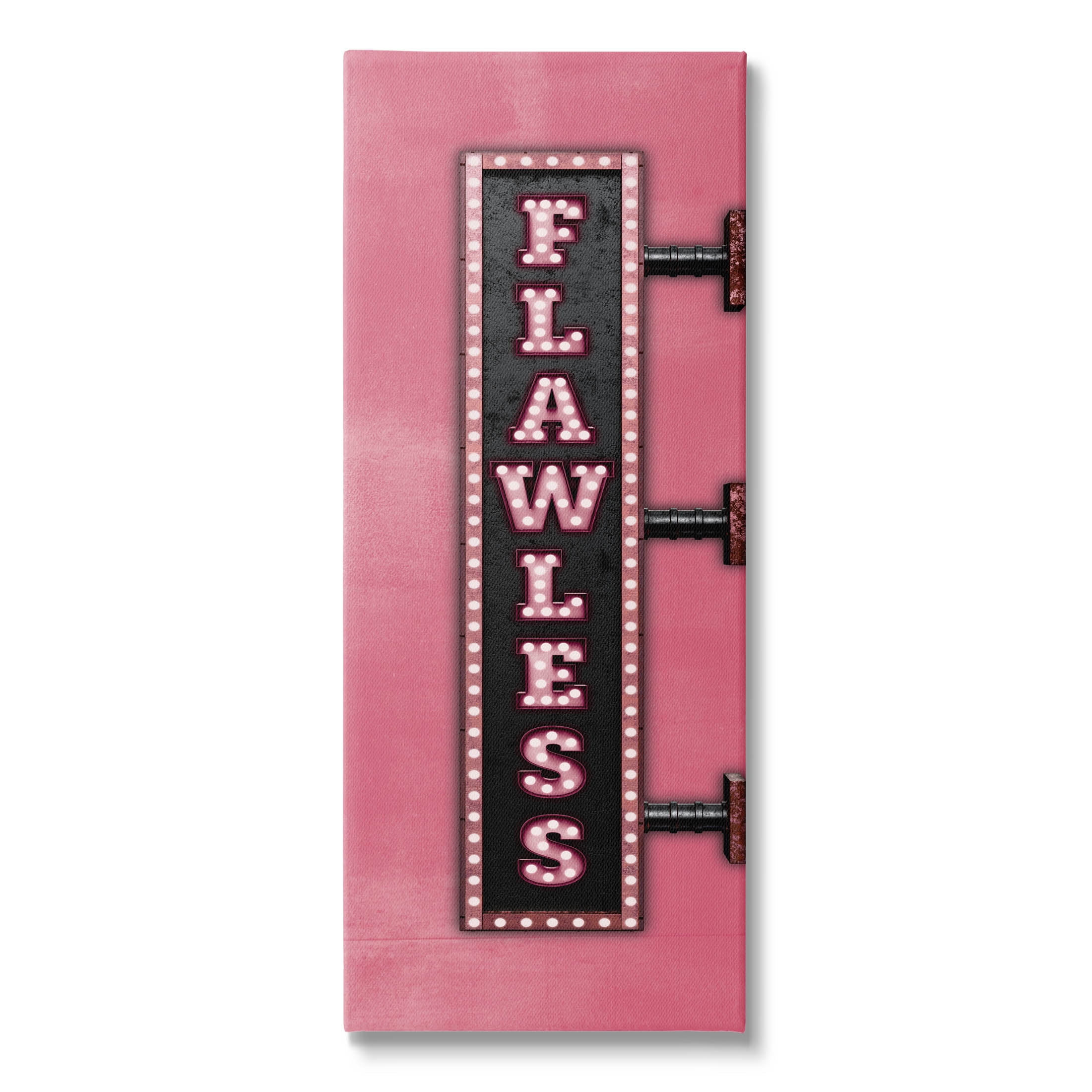 Stupell Industries Pink Flawless Retro Lights Sign Graphic Art Gallery Wrapped Canvas Print Wall Art, Design by JJ Design House LLC