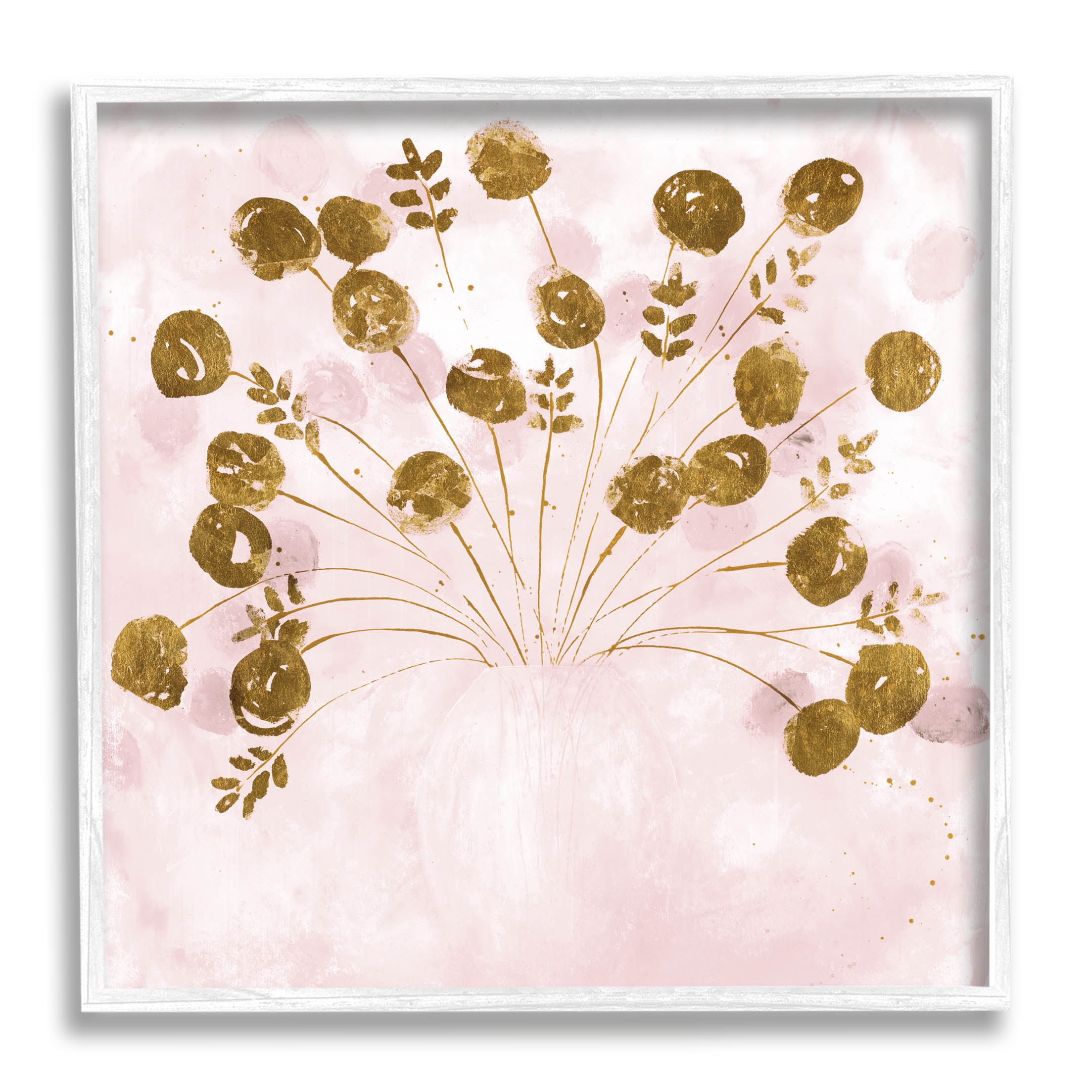 Stupell Industries Pink Floral Bouquet Arrangement Graphic Art White Framed Art Print Wall Art, Design by Ruth Fromstein