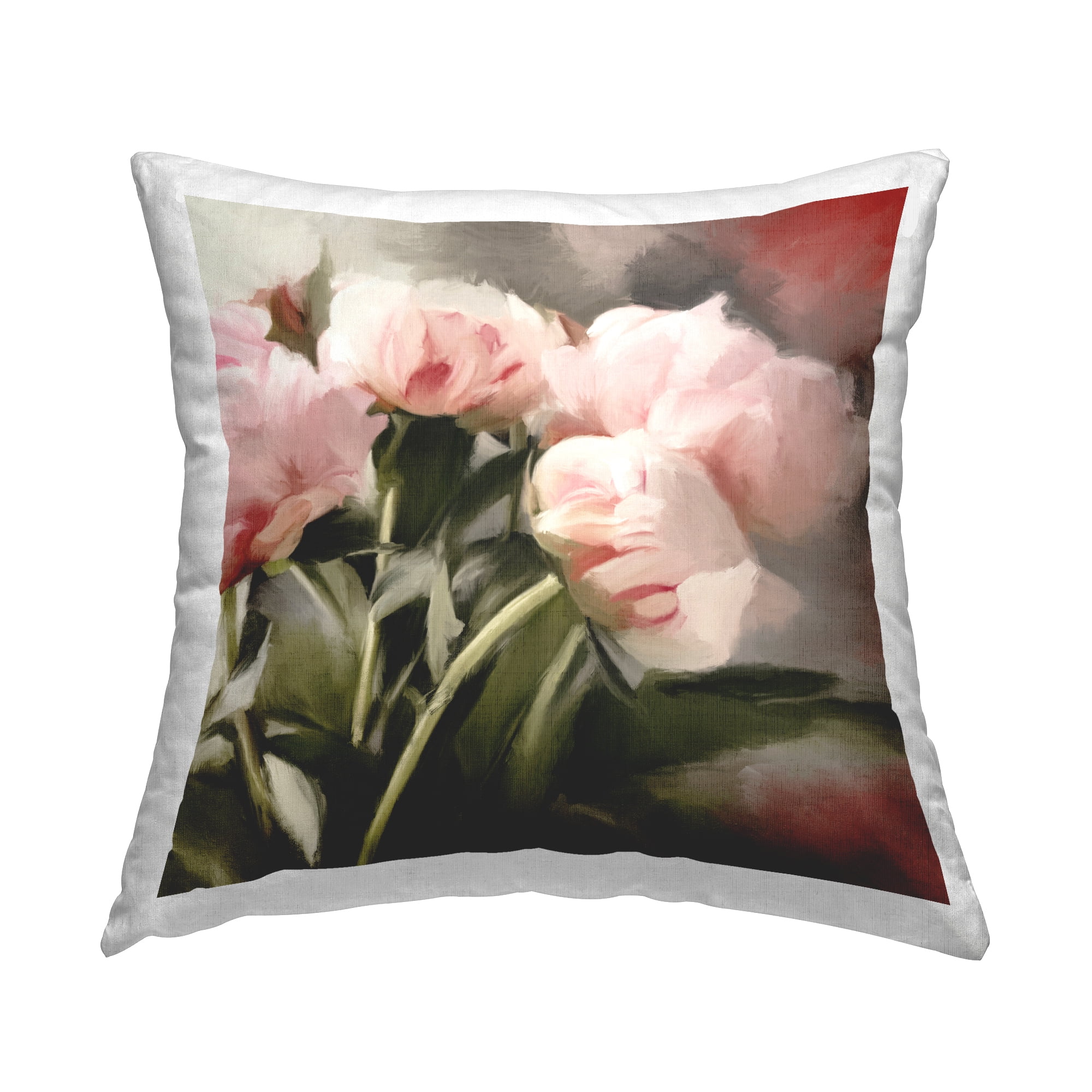 Stupell Industries Pink Floral Bunches Decorative Printed Throw Pillow, 18 x 18