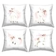 thumbnail image 1 of Stupell Industries Pink Floral Unicorns Decorative Printed Throw Pillow, 18 x 18, 1 of 5