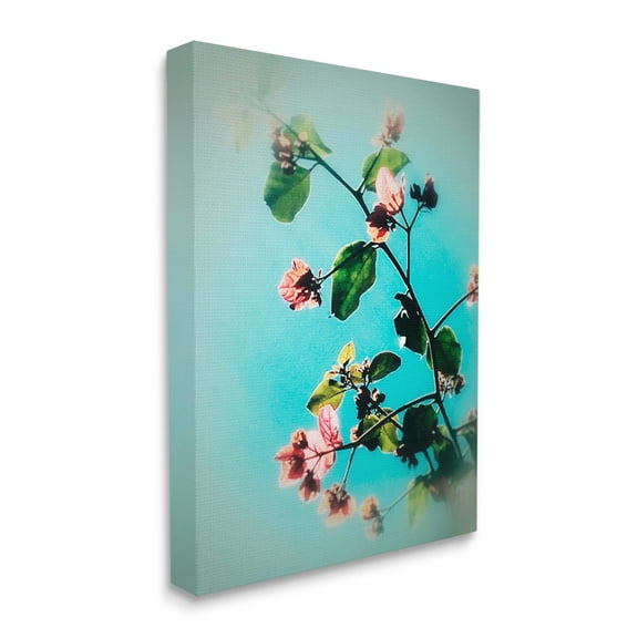 Stupell Industries Pink Florals Blossoming on Tree Branches Spring Bloom Botanical & Floral Photography Gallery Wrapped Canvas Print Wall Art, 16 x 20