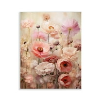 Stupell Industries Pink Flower Garden Botanical & Floral Painting Unframed Art Print Wall Art, 11 x 14