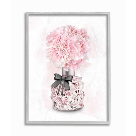 Stupell Industries Pink Flower Perfume Glam Fashion Design Framed Wall Art by Ziwei Li