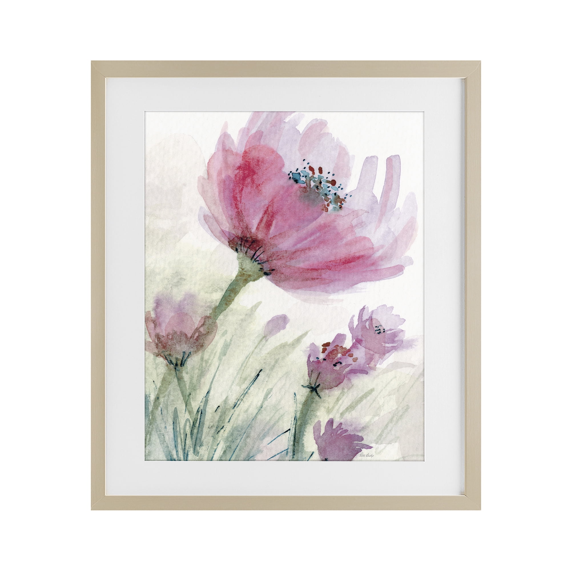 Stupell Industries Pink Flower & Speckled Stamen Birch Framed Print Under Glass, design by Patti Bishop