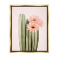 thumbnail image 1 of Stupell Industries Pink Flower on Cactus Botanical & Floral Painting Gold Floater Framed Art Print Wall Art, 17 x 21, 1 of 9