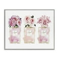 thumbnail image 1 of Stupell Industries Pink Flowers & Perfumes Glam Fashion Beauty & Fashion Painting Gray Framed Art Print Wall Art, 30 x 24, 1 of 9