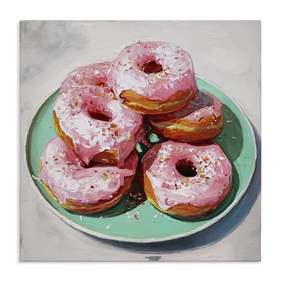 Stupell Industries Transitional Pink Frosted Donuts Canvas Art, 17 x 17, by Tina LeCour