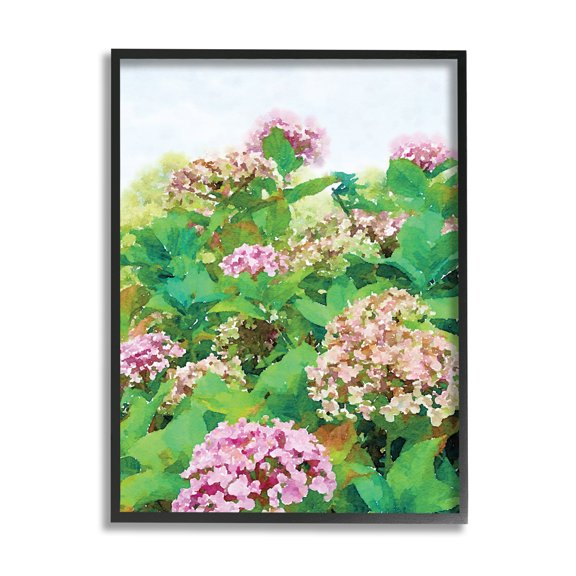 Stupell Industries Pink Geranium Bushes In Field Clear Sky, 11 x 14, Designed by Emily Navas