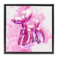 thumbnail image 1 of Stupell Industries Pink Glam Balloon Dog Abstract Painting Black Floater Framed Canvas Art Print Wall Art, 18 x 18, 1 of 10