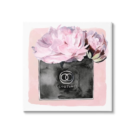 Stupell Industries Pink Glam Blossom Fashion Couture Vase Graphic Art Gallery Wrapped Canvas Print Wall Art, Design by Jennifer Paxton Parker