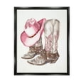 thumbnail image 1 of Stupell Industries Pink Glam Cowgirl Boots Beauty & Fashion Painting Black Floater Framed Canvas Art Print Wall Art, 25 x 31, 1 of 10
