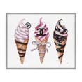 thumbnail image 1 of Stupell Industries Pink Glam Ice Cream Trio Gray Framed Giclee Art design by Amanda Greenwood, 16 x 20, 1 of 8