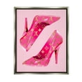thumbnail image 1 of Stupell Industries Pink Glam Logo Shoes Beauty & Fashion Painting Gray Floater Framed Canvas Art Print Wall Art, 17 x 21, 1 of 10