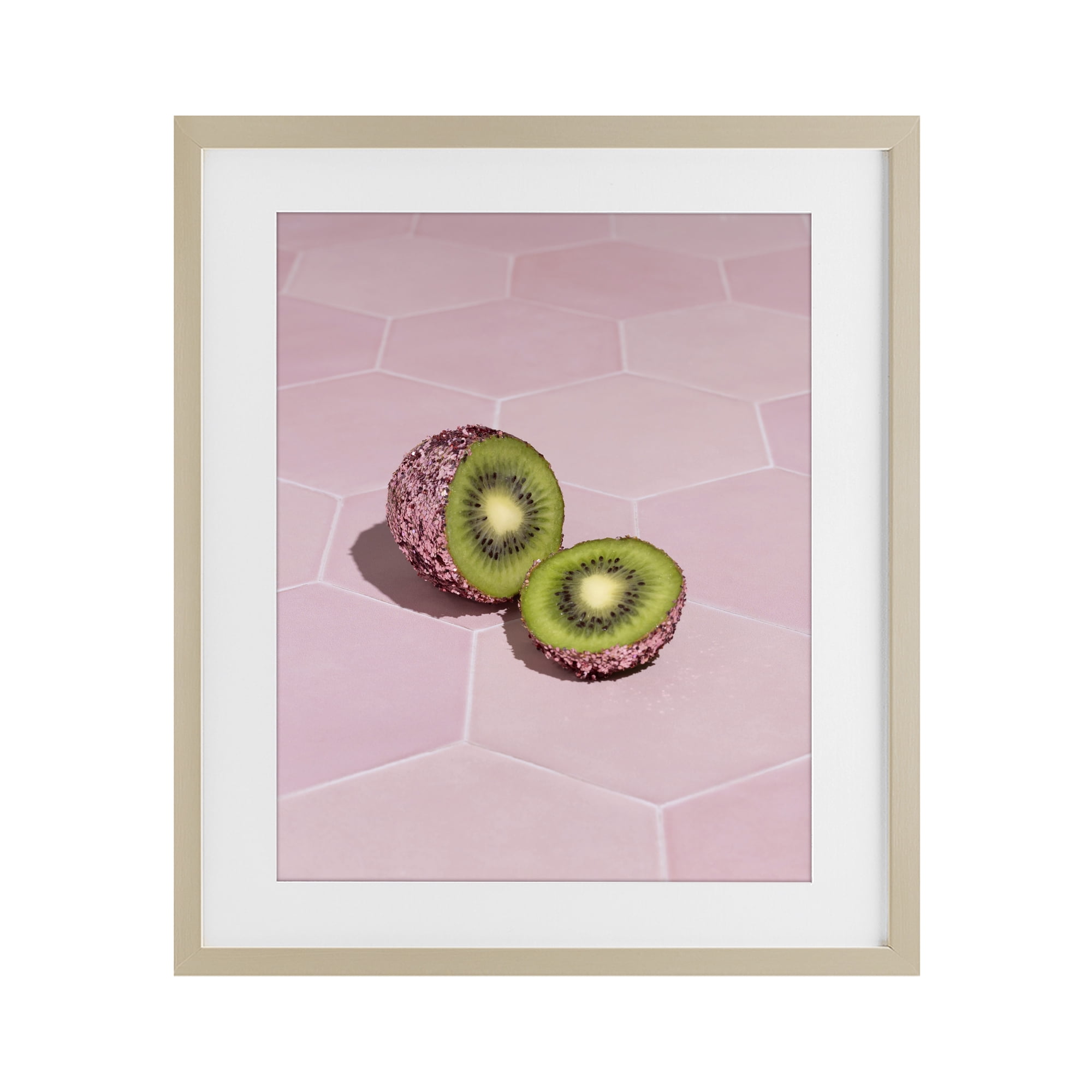 Stupell Industries Pink Glimmer Kiwi Birch Framed Print Under Glass, design by LISH Creative