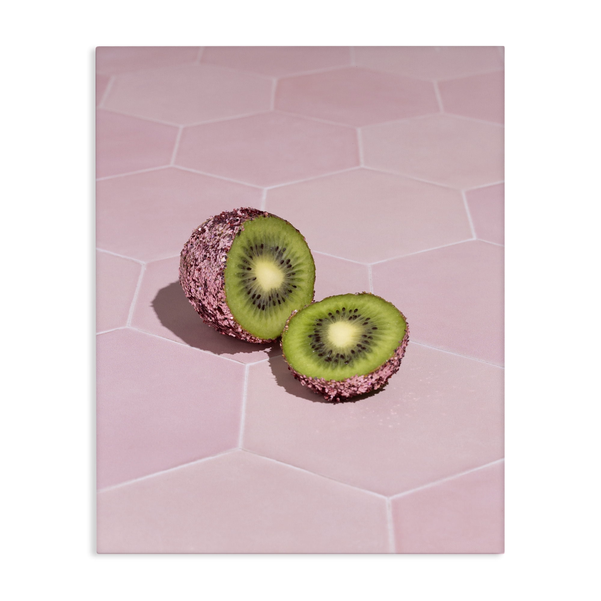 Stupell Industries Pink Glimmer Kiwi Canvas Wall Art, design by LISH Creative